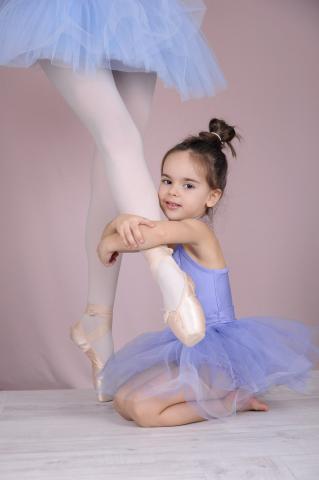 Child in ballet outfit