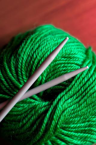 Yarn and knitting needles