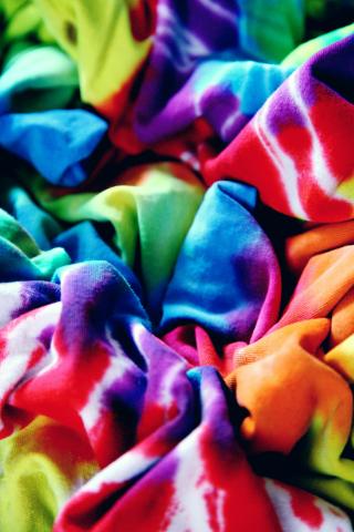 Multiple color tie dye fabric