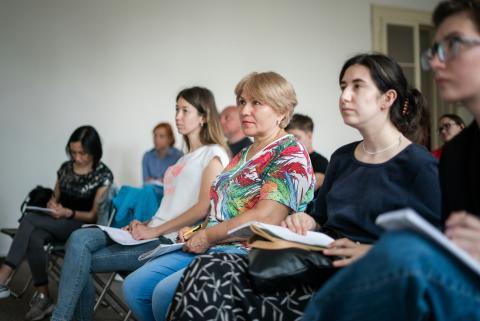 Adult students in class