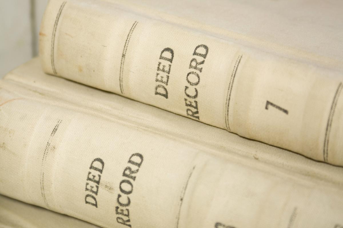 Photo of old deed books