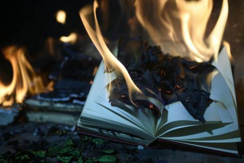 burning books